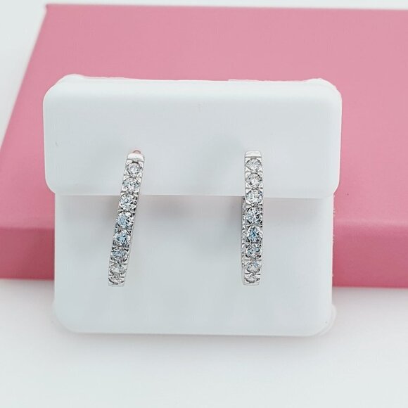 "925 Sterling Silver Cubic Zirconia Earrings, U19254669 - Picture 4 of 11